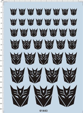 61443  变形狂派模型水贴1