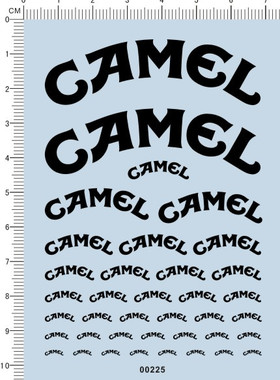 00225-A1202 骆驼 CAMEL 模型车水贴纸