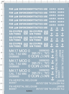 62850-A41732 1/100 海洋石油 286 水尺船模水贴 150200100版1