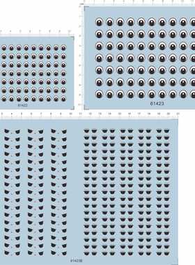 61422 61423 手办人偶粘土软陶雕刻油泥陶艺扭蛋挂件眼睛水贴1