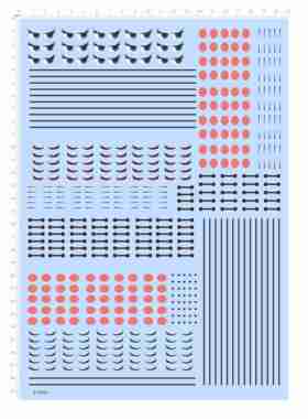 81664G 手办模型sp娃娃眼睛盲盒水贴纸粉红色腮红黑心直线条2404
