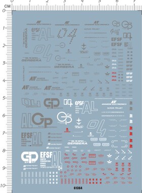 61364  HG RX-78 GP-04 GP04 GP04G GP-04G gd水贴敢达高达模型