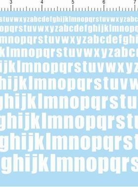 fonts 11-2-整版胶 A5503 各种比例英文字母水贴纸 现货