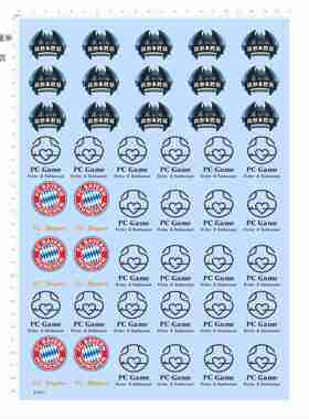 84007足球队高处不胜寒PC GAME鼠标模型水贴撕膜不干胶独立胶现货