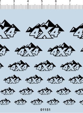 01151-A5619 -4X4 模型车水贴纸