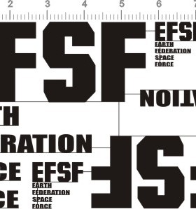 4394-503  efsf earth federation space force 金属贴