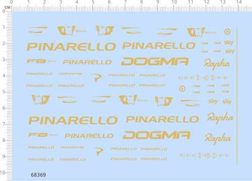 68369整版胶1/7 PINARELLO DOGMA威金斯纸模模型水贴纸适用于现货