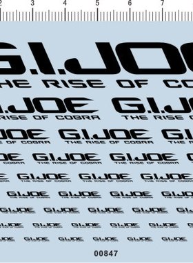 00847-A3607 GIJOE特种部队 模型车水贴纸