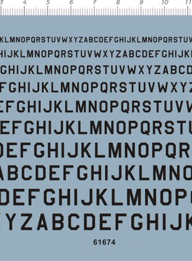 61674-Z97  整版胶USSAAF FONTS 1-1 美国美军字体模型水贴 现货