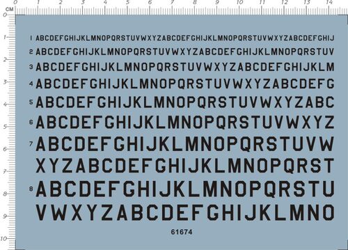 61674-Z97  整版胶USSAAF FONTS 1-1 美国美军字体模型水贴 现货