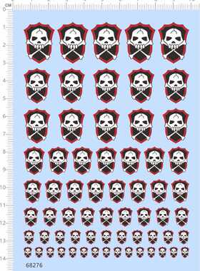 68276整版胶骷髅头蜘蛛王音速战神山贼队四驱车水贴纸定做现货