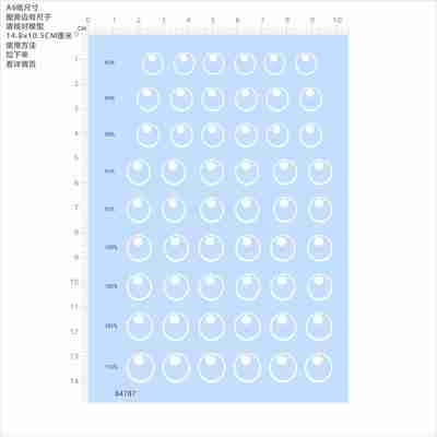 84787眼睛白色手办娃娃企鹅模型水贴可撕膜不干胶独立胶位现货