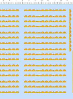 67326整版胶娃娃条纹御厨福气娃娃盲盒molly人偶花边模型剪水贴纸