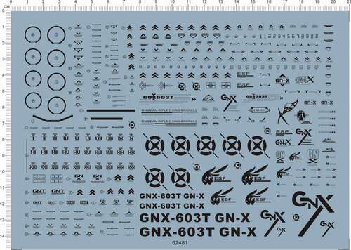 62481-2A01 MG GNX-603T GN-X 厄运式白虎星gd水贴111