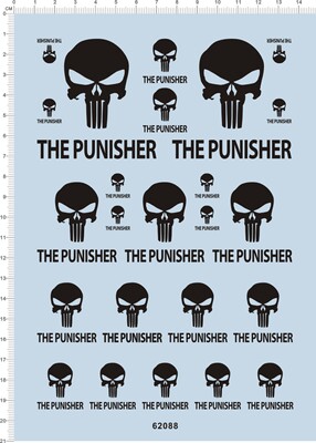 62088 整版胶 惩罚者 The Punisher 模型水贴纸 现货