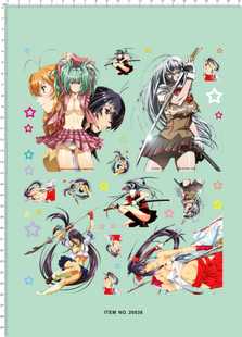 20038整版 胶不干胶一骑当千痛车比例模型车纸模剪纸水贴纸定做