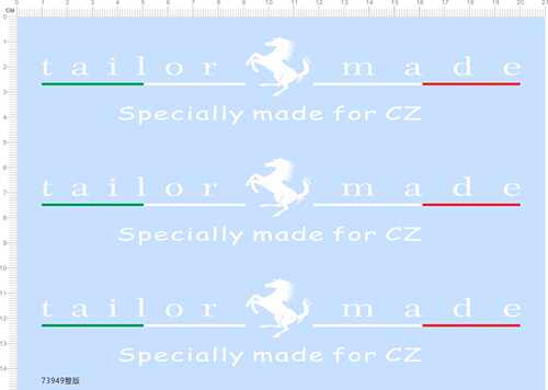 73949模型车水贴法拉利 tailor made Specially made for CZ