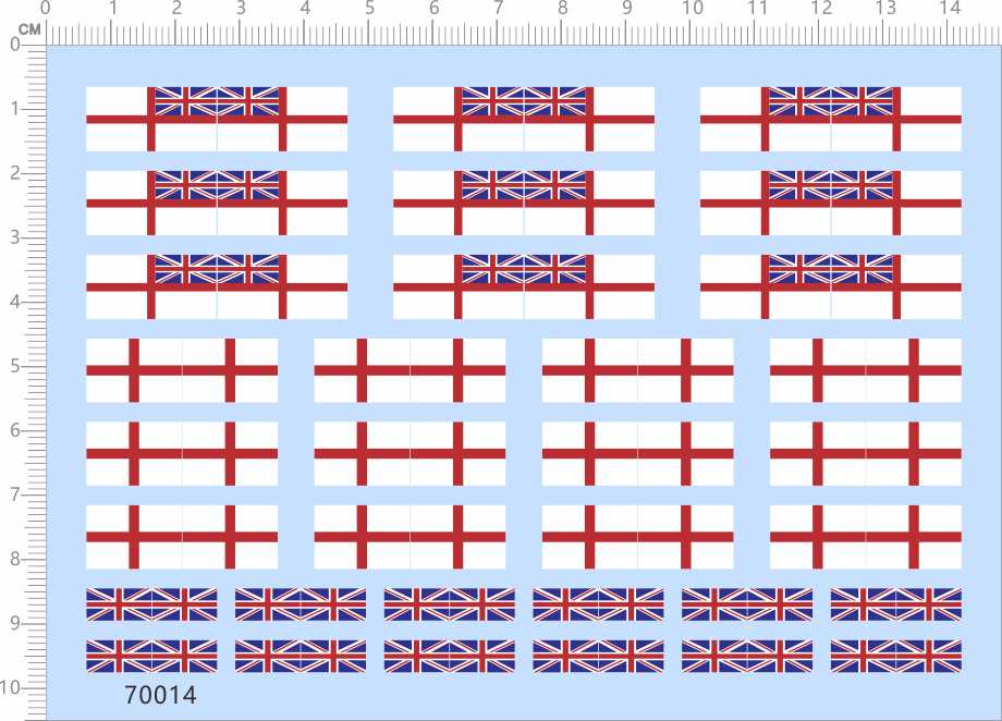 70014整版胶1/350英国国旗海舰旗帜军舰战舰标签水贴纸定做订耳塞