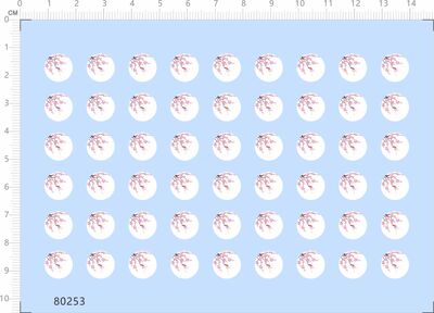 80253整版胶！梅花喜鹊 模型水贴