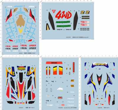 63624 雷霆飞镖蜘蛛王黑蜘蛛铃木吉姆尼zenquish四驱车水贴1