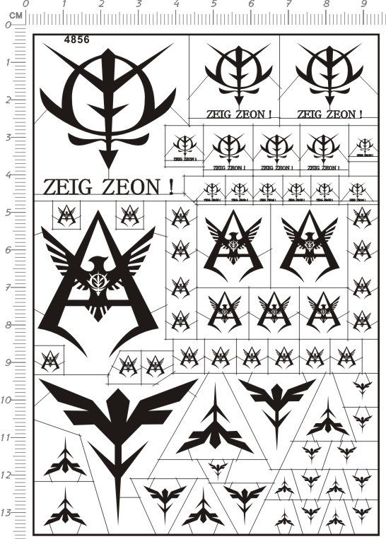 4856-@216 zeig zeon 新安洲赤色瑞星新吉恩吉翁自护gd金属贴纸11