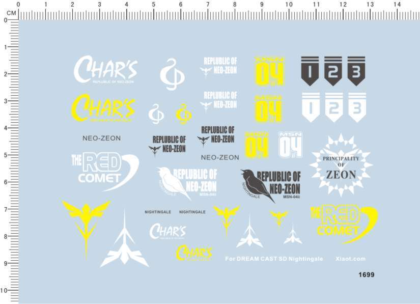 1699-Z151 SD MSN-04II NIGHTINGALE 夜莺模魂真悟gd水贴2