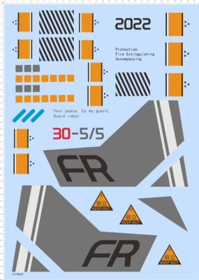 72040整版胶 FORMER RESCUE 机器人水贴纸 A3纸