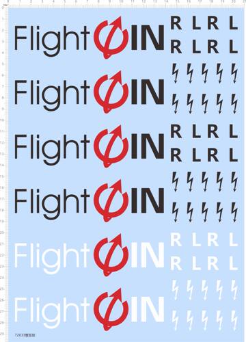 72033整版胶 Flight gin R L 指示箭头 模型水贴