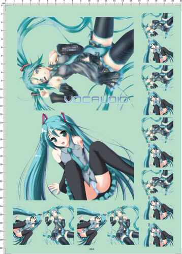 984-A40335 Hatsune Miku 初音未来水贴纸不干胶A4纸water decal1