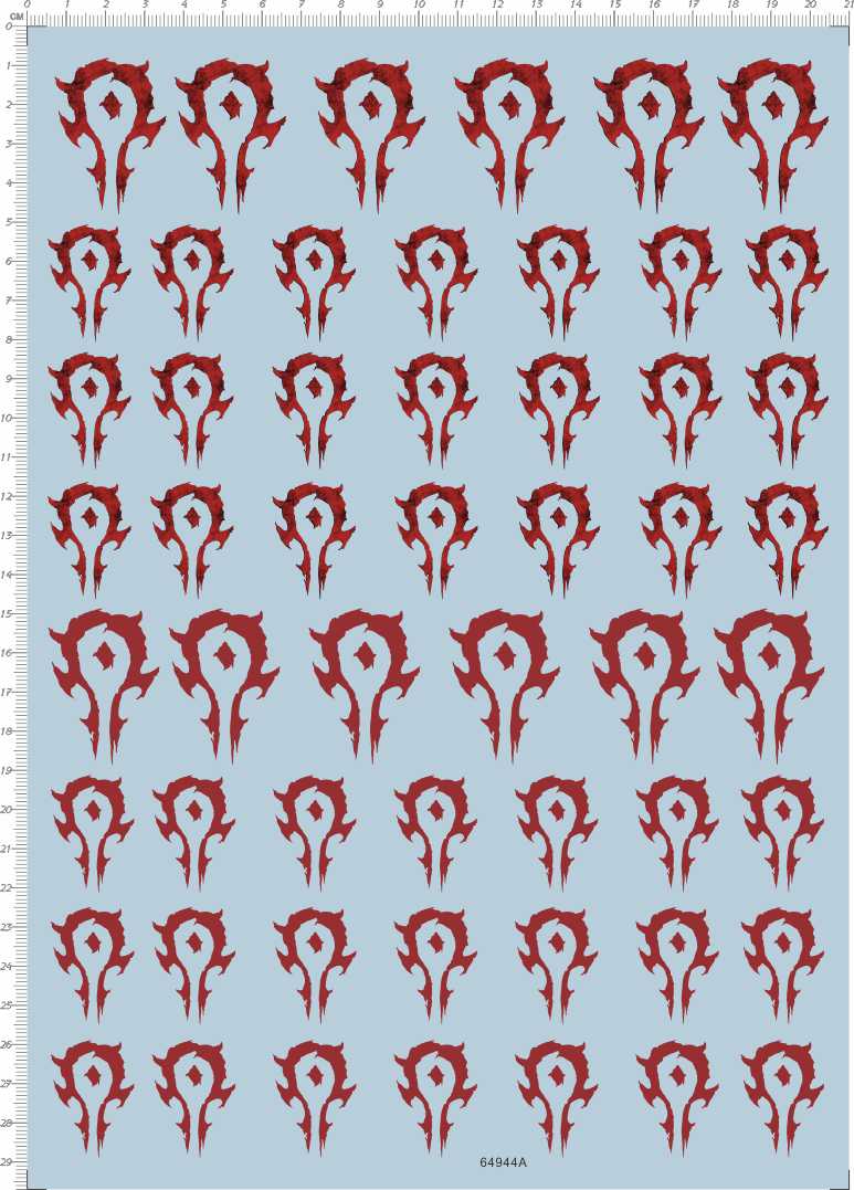 64944A 魔兽争霸 Warcraft 水贴不干胶 water decal custom made1