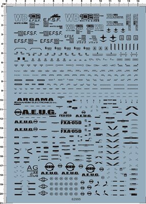 62995-B1206 MG G-Armor G-fighter + RX-78-2 G装甲核飞机水贴