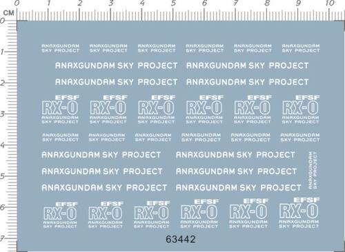 63442-9E02 HG ANA RX-0 Unicorn sky 独角兽全日空限定gd水贴纸1