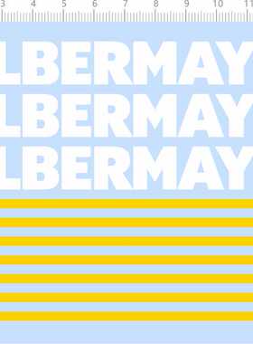 68687整版胶FELBERMAYR遥控卡车模型水贴黄色警告拉花直线条水贴