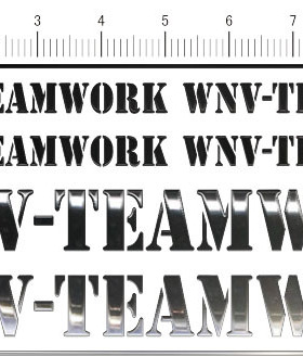 2354  WNV-TEAMWORK 车贴金属贴纸1