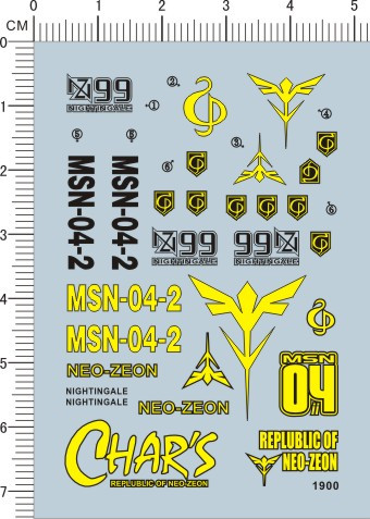 1900  SD MSN-04II NIGHTINGALE 夜莺模魂真悟gd水贴2