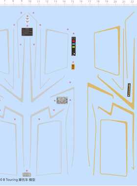 65520 1/6 KAWASAKI KZ1300 B Touring摩托车剪纸模型水贴纸现货