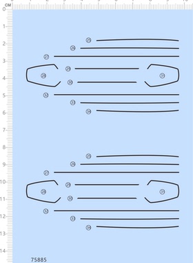 75885 1/24 LANBORGHINI COUNTACH LP500S 模型车水贴2310