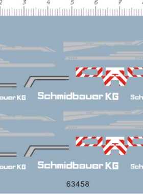 63458-12804 整版胶 1/87 schmidbauer kg 拖车头拉花水贴纸 现货