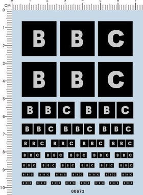 00673-A3213 BBC 模型车水贴纸