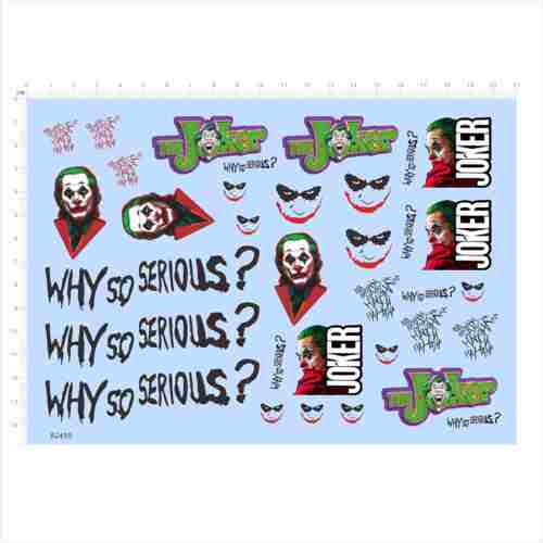 82459车钥匙模型车水贴小丑JOKER why so serious 定制打印现货