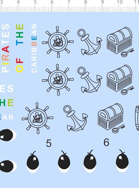 76057整版水贴PIRATES百宝箱海盗旗海盗船眼睛水贴手办娃娃2311