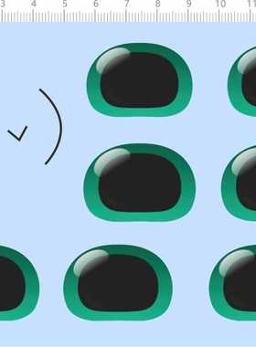 96021整版无比例机器狗眼睛表情盲盒公仔粘土人偶水转印水贴现货