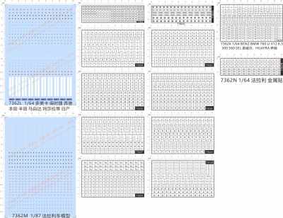 7362适用于1/64各种法拉利多美卡保时捷奔驰丰田马自达日产金属贴