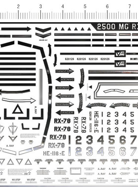 2500-@506  MG RX-78-2 VER 2 gd金属贴纸