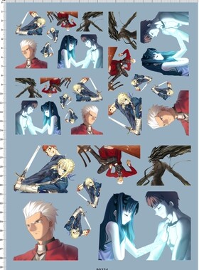 90334 Fate Zero 魔术师 痛车去底水贴 A4纸