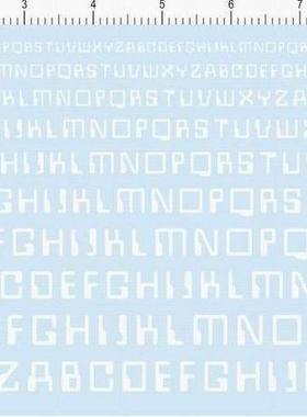 fonts 3-1-A5513 整版胶 各种比例英文字母水贴纸 现货