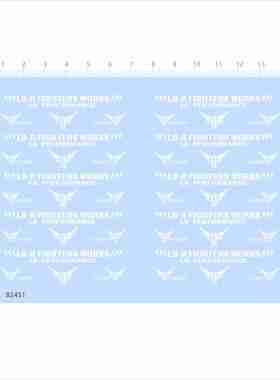 82451整版水贴 LB-R FIGHTERS WORKS队彰模型车拉花后窗玻璃现货