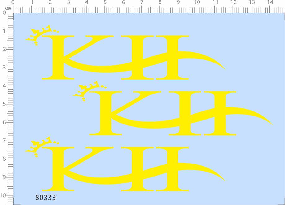 80333整版胶 迈凯伦 650 模型水贴 字母 kh