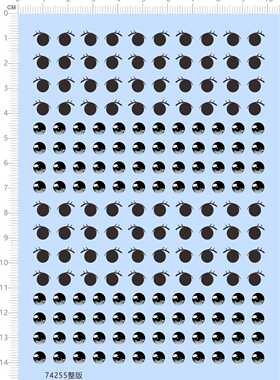 74255整版水贴 molly 眼睛水贴 五月