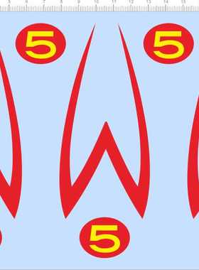 66845整版胶1/18马克5号车模比例模型车剪纸水贴纸定做订做定制